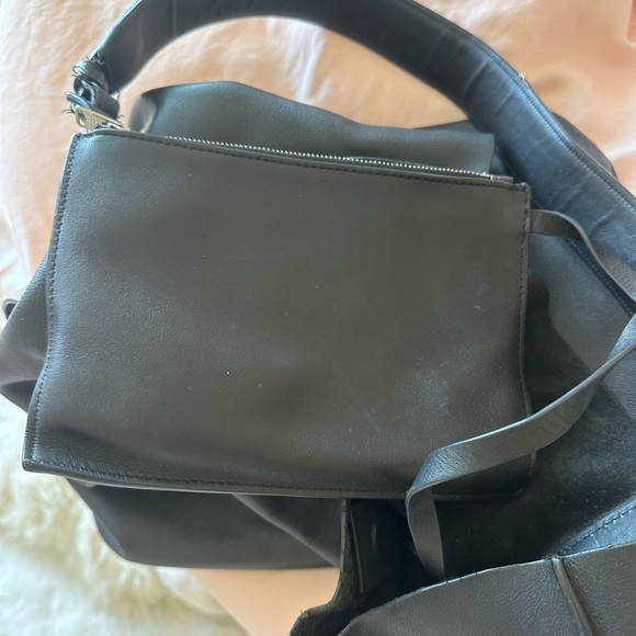 All Saints paradise black leather north south tote bag - Picture 3 of 7